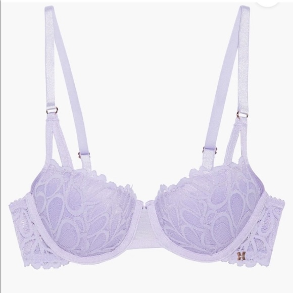 Savage Fenty Not Sorry Lightly Lined Lace Balconette Bra - Picture 2 of 5